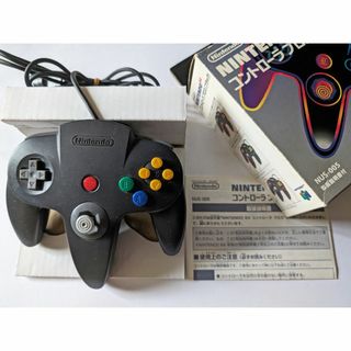 ニンテンドウ64(NINTENDO 64)のNintendo 64 コントローラーブロス ブラック 箱説あり　ニンテンドー(その他)