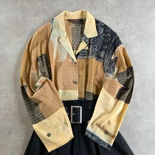 サンタモニカ(Santa Monica)のused レトロ 総柄 シャツ 古着 ヴィンテージ vintage(シャツ/ブラウス(長袖/七分))