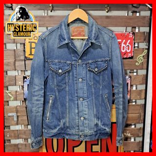 HYSTERIC GLAMOUR ヒステリックグラマー ジャケット サイズ:S 3rd タイプ 13oz セルビッジ デニム トラッカージャケット 02203AB12 アウター ブルゾン サード Gジャン ライトインディゴブルー 日本製 ブランド 【メンズ】