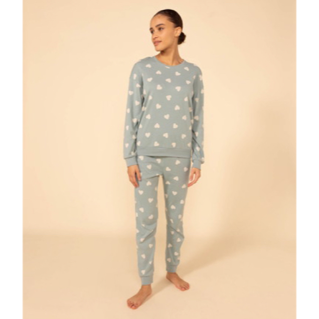 PETIT BATEAU - 新品 プチバトー PETIT BATEAU ハート 長袖 パジャマ S