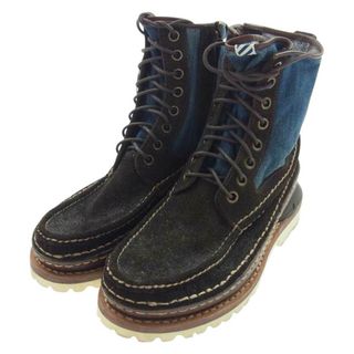 ヴィスヴィム(VISVIM)のVISVIM ビズビム ブーツ GRIZZLY BOOTS MID-FOLK グリズリー ミッ ドフォーク インディゴデニム スエード レザー ワーク ブーツ【中古】(ブーツ)