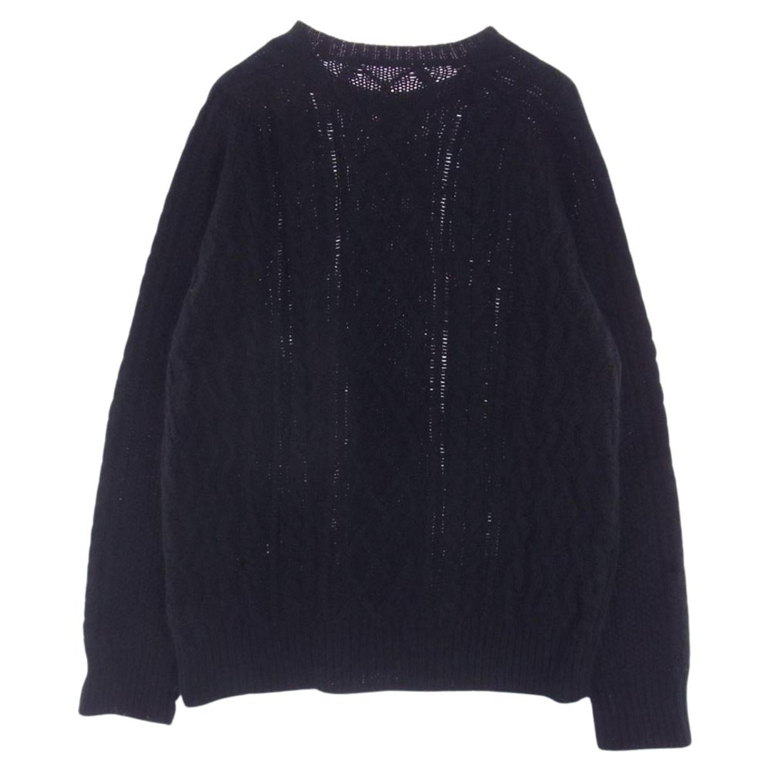 SOPHNET.(ソフネット)のSOPHNET. ソフネット ニット SOPH-156133 BIG FISHERMAN CREW NECK KNIT ビッグ フィッシャーマン クルーネック ニット セーター モヘア モヘヤ ブラック系 M【中古】 メンズのトップス(ニット/セーター)の商品写真