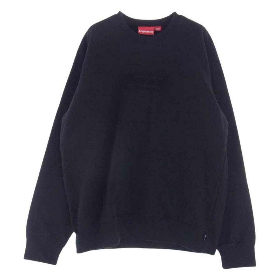 Supreme シュプリーム スウェット 20SS  Cutout Logo Crewneck Cutout Logo Crewneck カットアウト クルーネック スウェット トレーナー ブラック系 Large【美品】