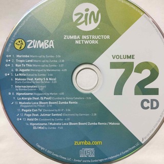ズンバ(Zumba)のズンバ　ZIN72  CD(クラブ/ダンス)