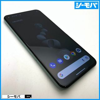 グーグル(Google)の1070 SIMフリー Google Pixel 5 128GB グリーン美品(スマートフォン本体)