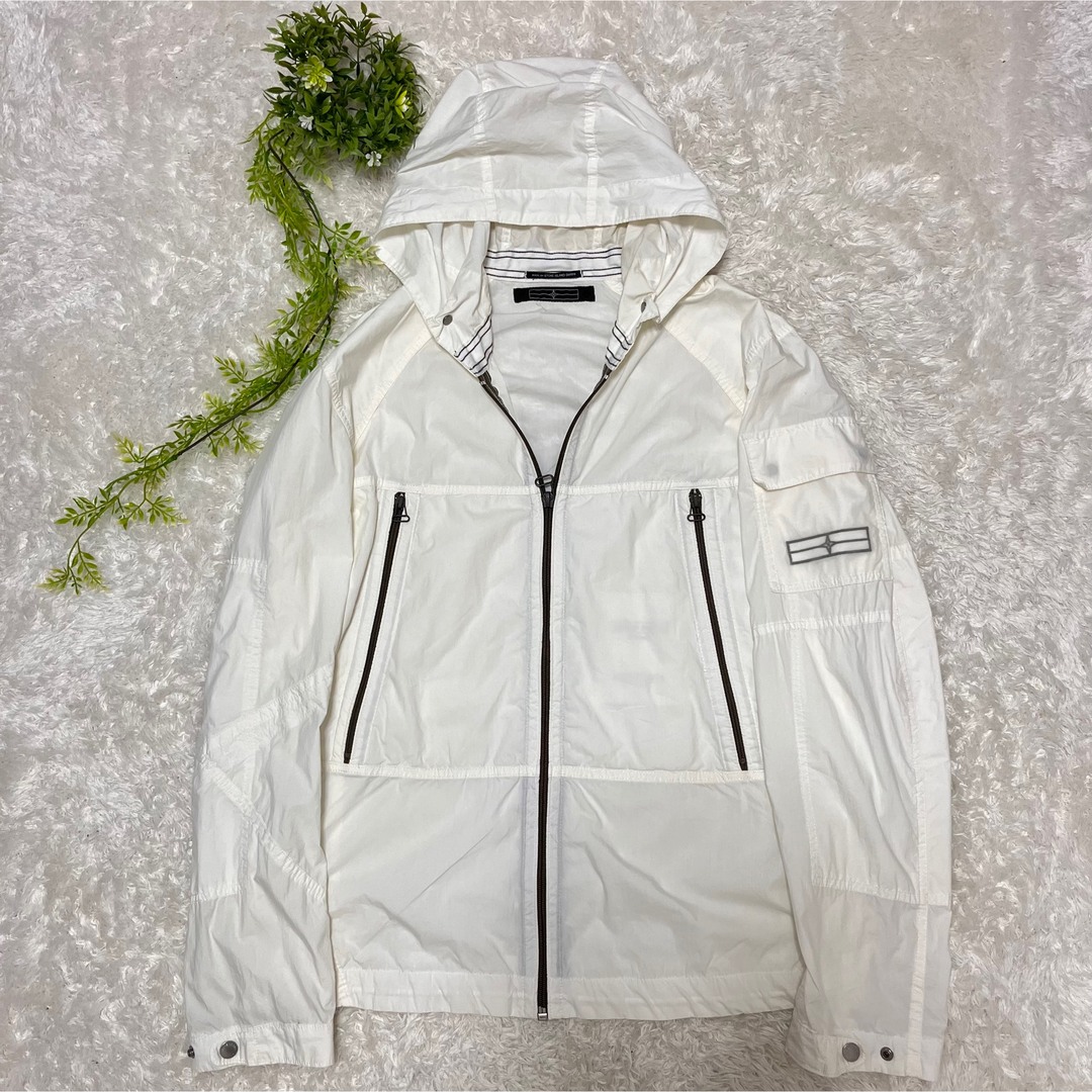 【新古品】STONE ISLAND／ホワイトブルゾン ナイロンジャケット