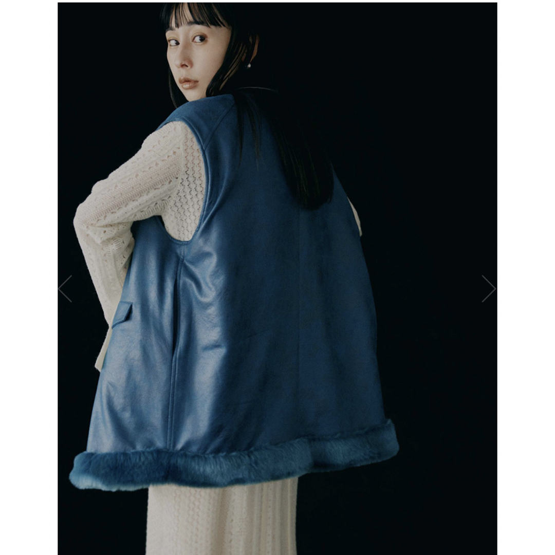Ameri VINTAGE - AMERI UND REVERSIBLE MOTTLED FUR VESTの通販 Ameri VINTAGE - AMERI UND REVERSIBLE MOTTLED FUR VESTの通販