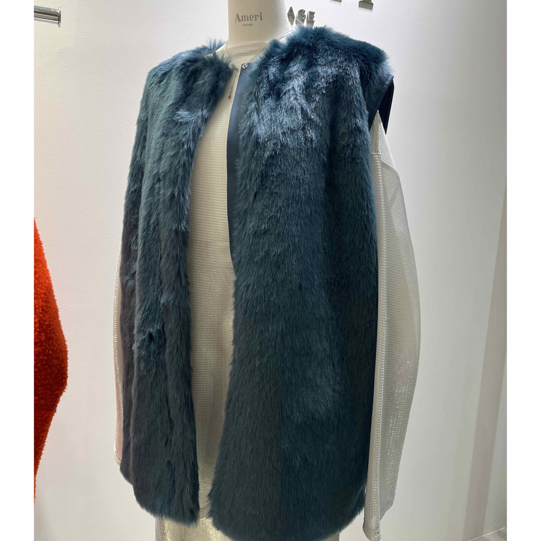 Ameri VINTAGE - AMERI UND REVERSIBLE MOTTLED FUR VESTの通販 Ameri VINTAGE - AMERI UND REVERSIBLE MOTTLED FUR VESTの通販