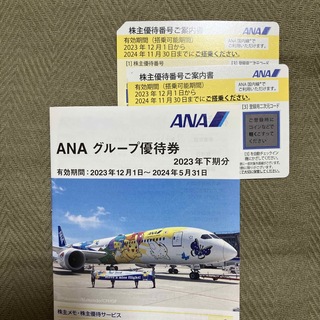 エーエヌエー(ゼンニッポンクウユ)(ANA(全日本空輸))のANA株主優待券2枚(航空券)