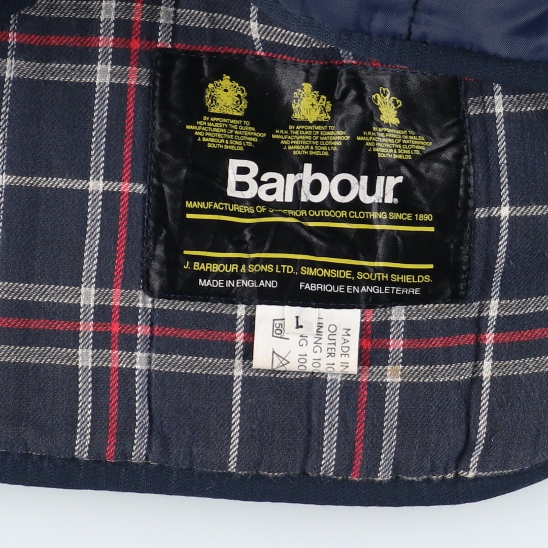 古着 80~90年代 バブアー Barbour 旧3ワラント キルティングベスト 英国製 メンズL ヴィンテージ /eaa387123