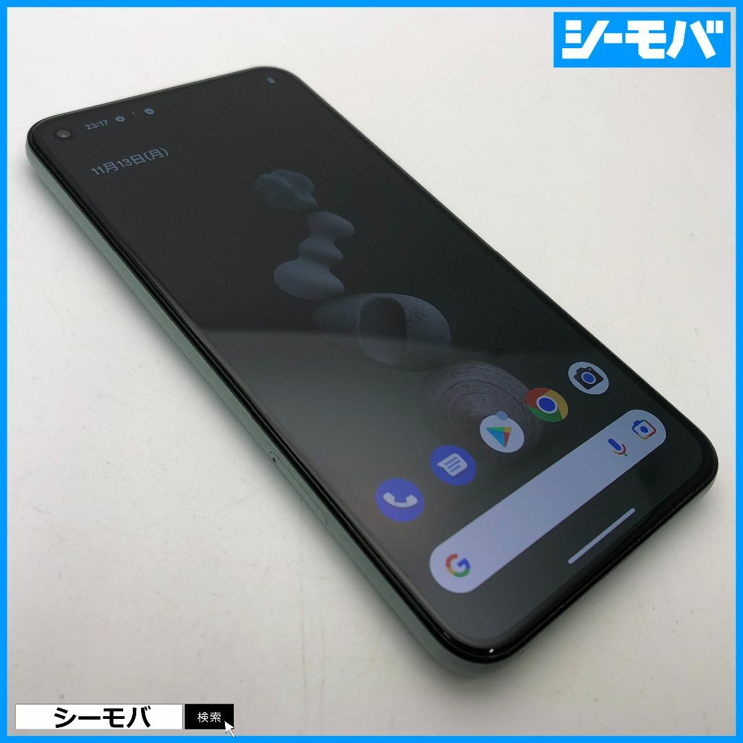 GooglePixel51074 SIMフリー Google Pixel 5 128GB グリーン美品