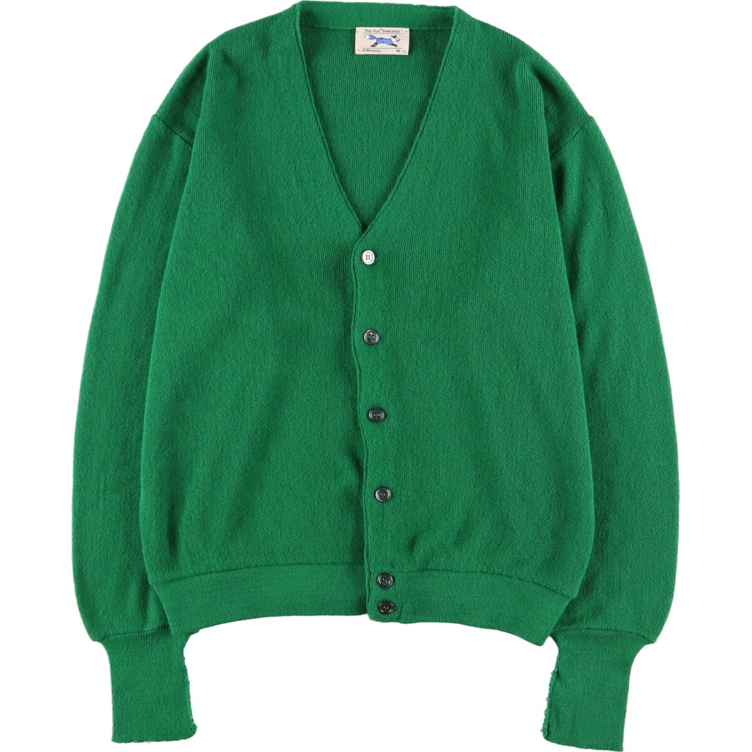 80年代 ジェイシーペニー J.C.Penney The Fox Sweater アクリルニットカーディガン USA製 メンズM ヴィンテージ /eaa38808380年代ランク