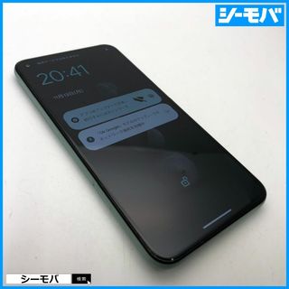 グーグル(Google)の1076 SIMフリー Google Pixel 5 128GB グリーン美品(スマートフォン本体)