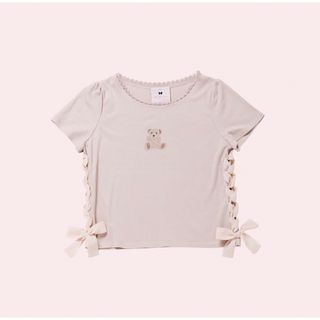 ロディスポット(LODISPOTTO)のミルフィーユクローゼット バイ ロディスポット テディベアTシャツ ブラウン(Tシャツ(半袖/袖なし))