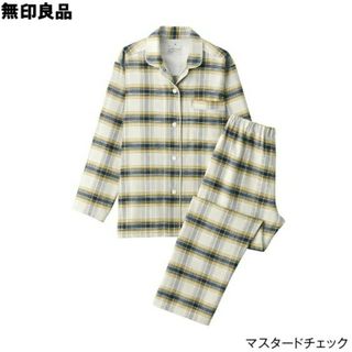 ムジルシリョウヒン(MUJI (無印良品))の★新品★  無印良品 脇に縫い目のないフランネルパジャマ／Ｍ／マスタードチェック(パジャマ)