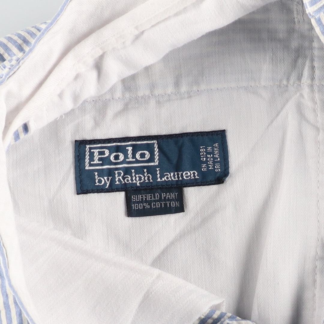 Ralph Lauren(ラルフローレン)の古着 ラルフローレン Ralph Lauren POLO by Ralph Lauren ストライプ柄 シアサッカー コットンパンツ メンズw31 /taa000522 メンズのパンツ(チノパン)の商品写真