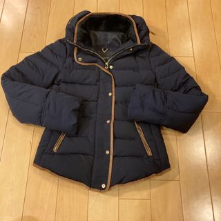 ザラ(ZARA)のZARA BASIC ザラベーシック　ダウンジャケット　ネイビー(ダウンジャケット)