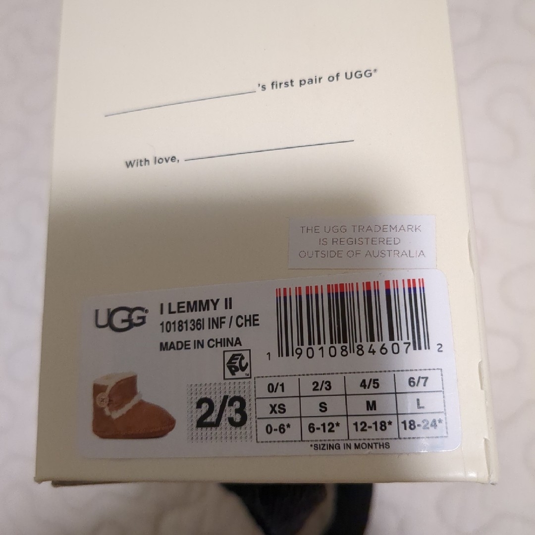 UGG ベビーシューズ ブーツ 10.5cm 箱付 キッズ/ベビー/マタニティのベビー靴/シューズ(~14cm)(ブーツ)の商品写真