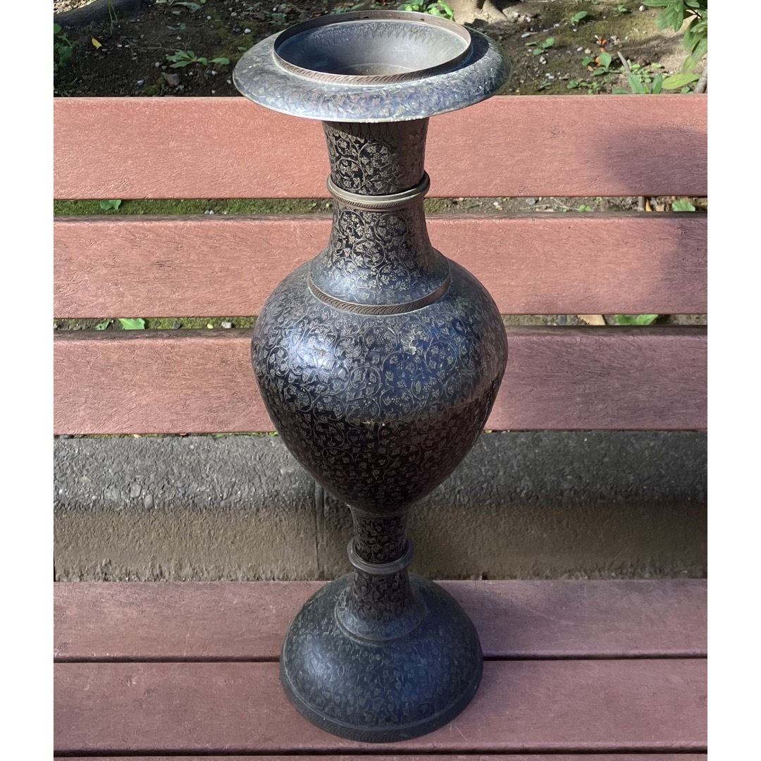 昭和レトロ品　アンティーク　ブドウ柄のヘレニズムっぽい花瓶 花器　壺 骨董