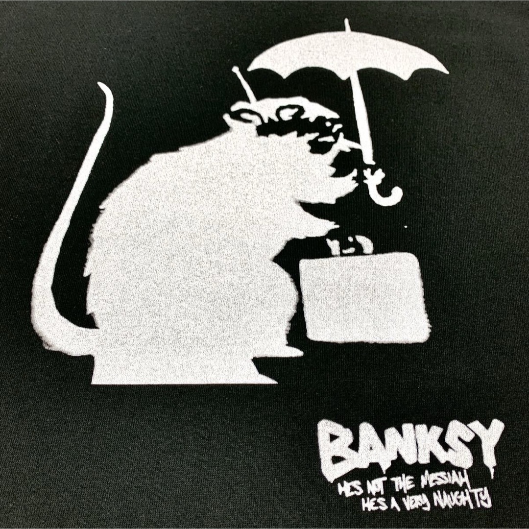 新品 BANKSY バンクシー 東京 傘 ネズミ マウス グラフィティ ロンT