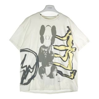 カクタス(CACTUS)の★Travis Scott CACTUS JACK × KAWS カクタスジャック × カウズ For Fragment Merch T-shirts プリントTシャツ ホワイト sizeL(Tシャツ/カットソー(半袖/袖なし))