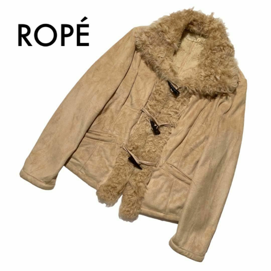 ROPE' - ロペ フェイクムートン ショートコート キャメル ボアつき