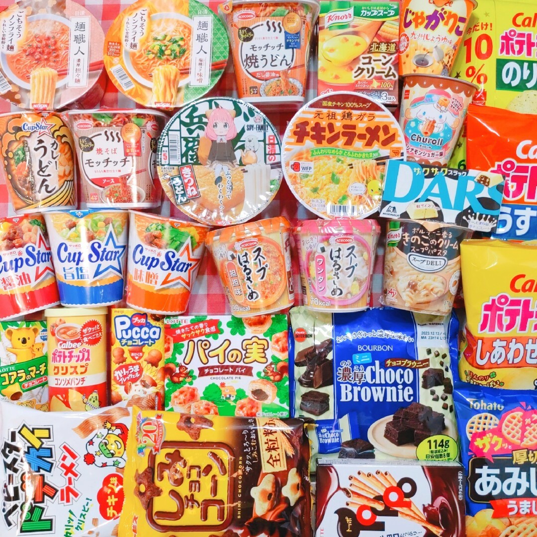 カップ麺　カップラーメン詰め合わせ　お菓子詰め合わせ　おかし　食品詰め合わせ　②