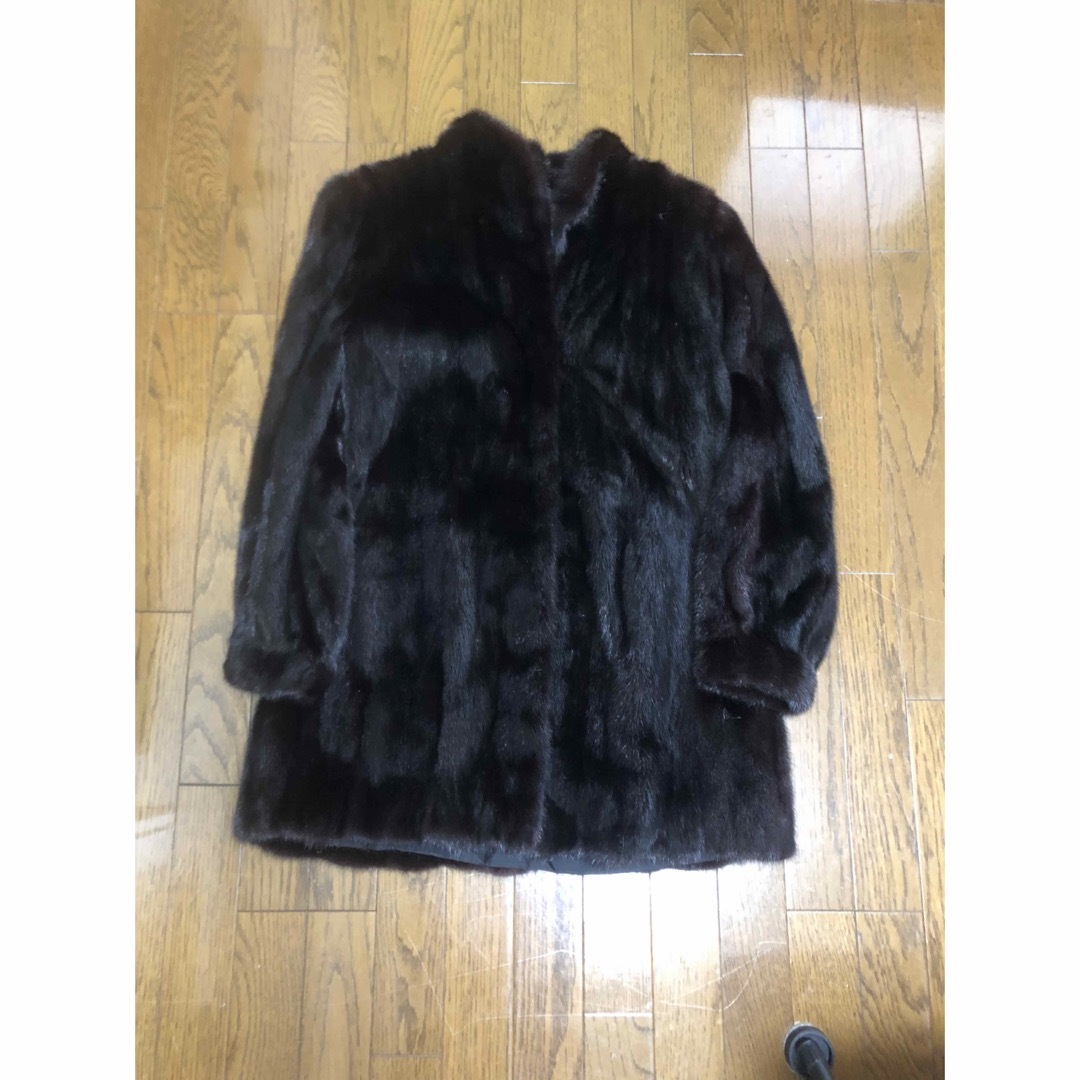 【大きいサイズ 極美品】SAGAMINKサガミンク 高級毛皮 ファーコート 黒