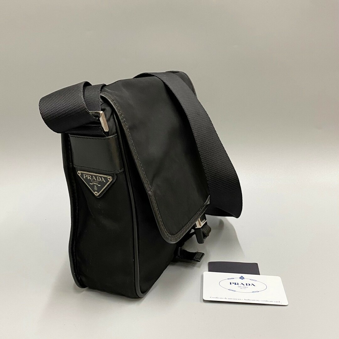 PRADA - 極上 美品 希少品 カード付 PRADA プラダ 三角ロゴ 金具 