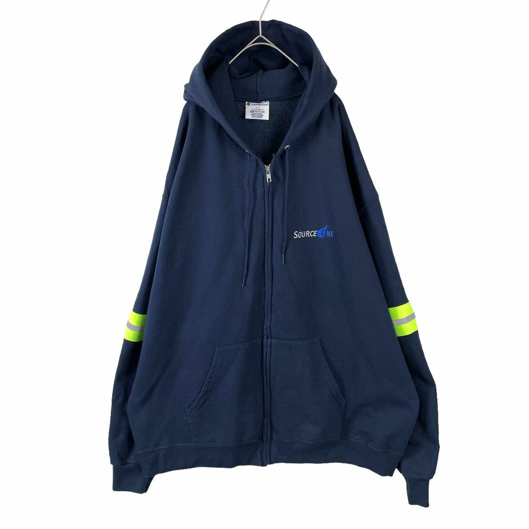 Champion(チャンピオン)のUSA古着 チャンピオン 企業系 ジップアップ スウェットパーカー リフレクター メンズのトップス(パーカー)の商品写真