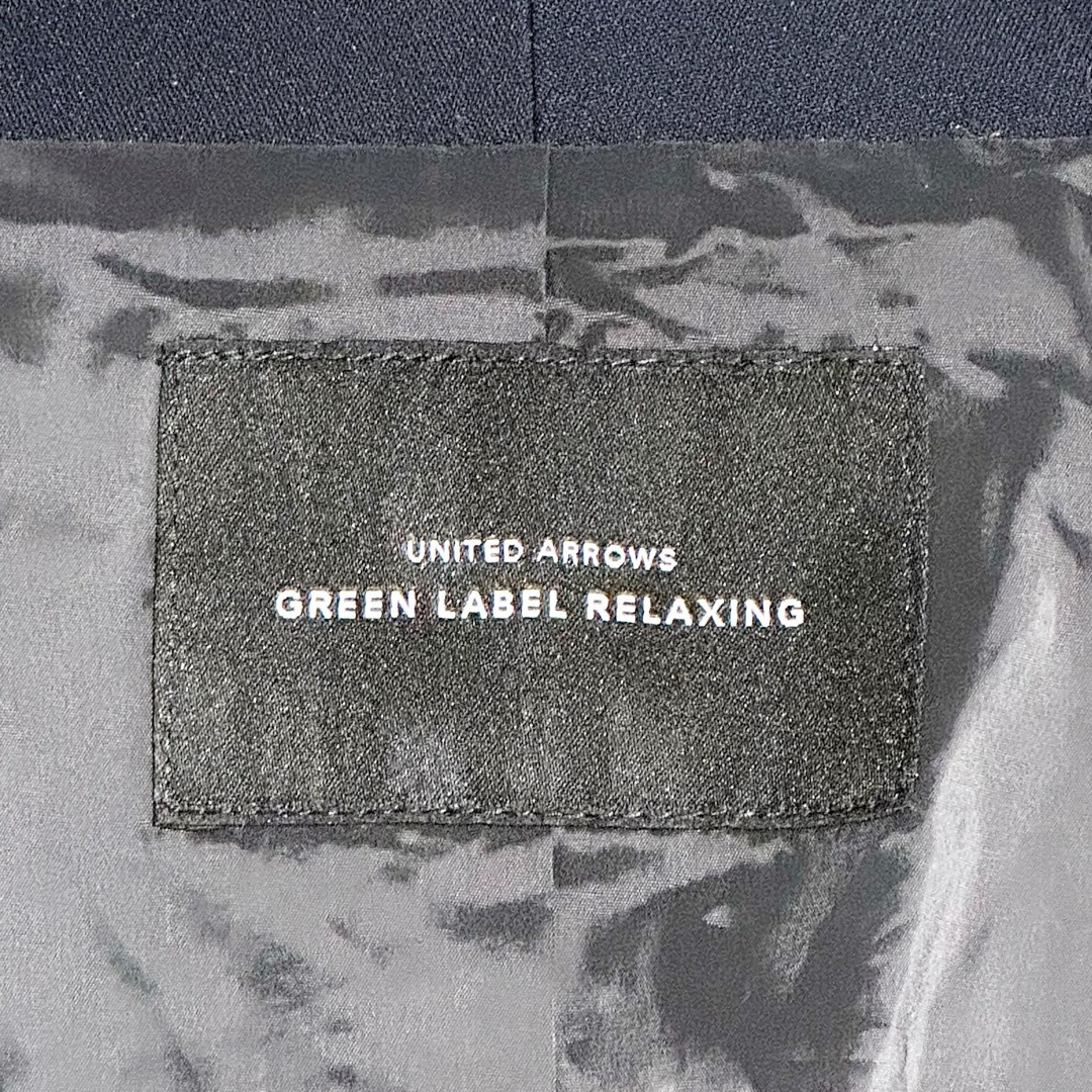 UNITED ARROWS green label relaxing(ユナイテッドアローズグリーンレーベルリラクシング)の定番人気  ꕤ ダブルクロス D ノーラペル ジャケット No07  ネイビー レディースのジャケット/アウター(ノーカラージャケット)の商品写真