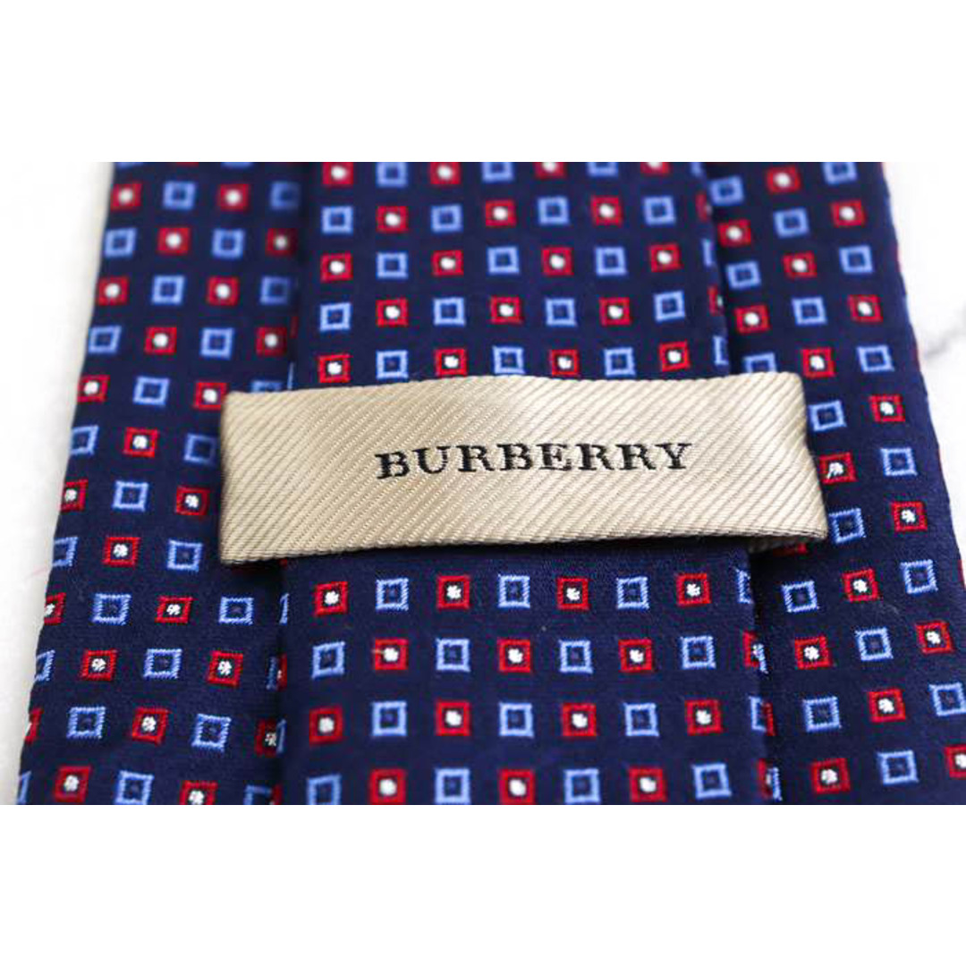 BURBERRY(バーバリー)のバーバリー ブランド ネクタイ ホースマーク チェック柄 ドット シルク メンズ ネイビー BURBERRY メンズのファッション小物(ネクタイ)の商品写真