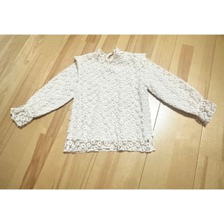 【美品】韓国子供服 90サイズ 花柄レース(ブラウス)