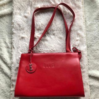 エル(ELLE)のELLE PARISショルダーバッグ　赤　美品(ショルダーバッグ)