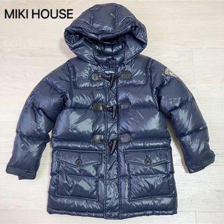 ミキハウス(mikihouse)のミキハウス  Black Bear ダウンコート キッズ  130 ネイビー(ジャケット/上着)