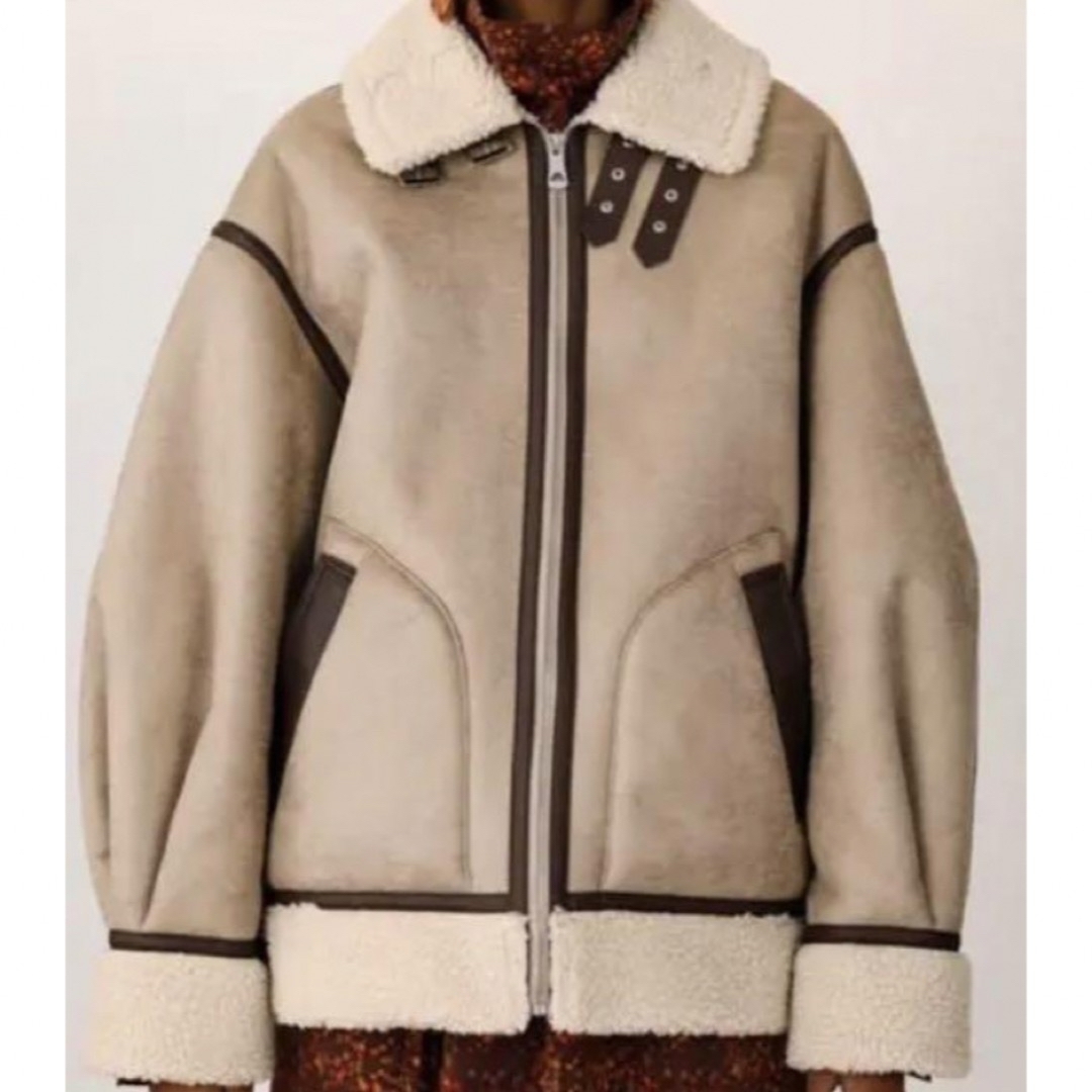 SLY - 【SLY】OVER SIZE B-3 (BEG) ボアブルゾン アウター2020の SLY - 【SLY】OVER SIZE B-3 (BEG) ボアブルゾン アウター2020の