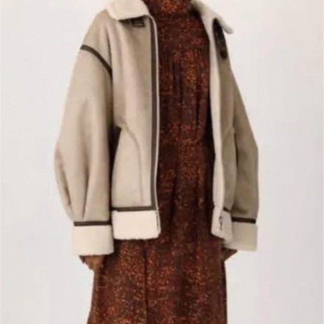 SLY - 【SLY】OVER SIZE B-3 (BEG) ボアブルゾン アウター2020の SLY - 【SLY】OVER SIZE B-3 (BEG) ボアブルゾン アウター2020の