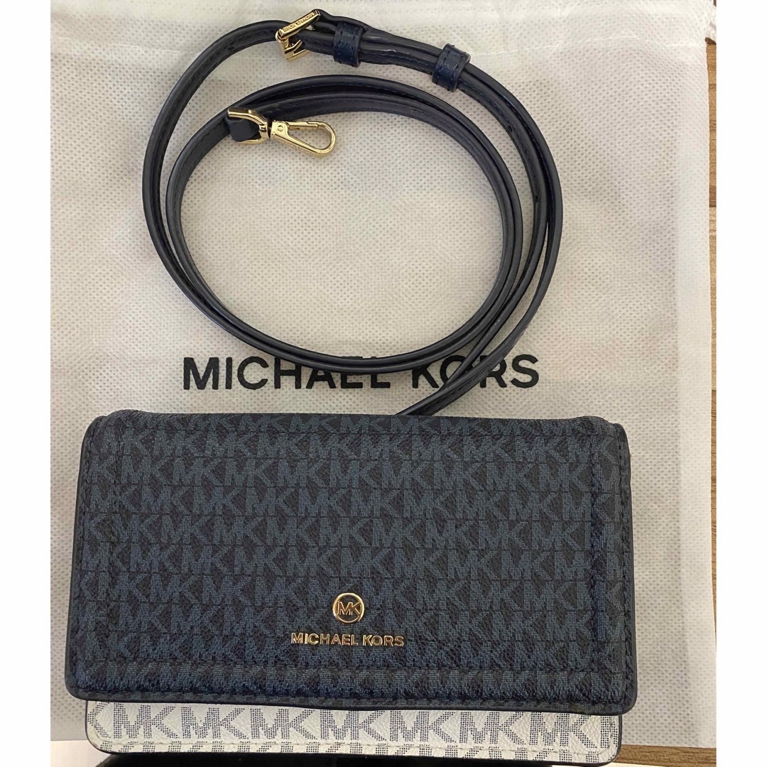 MICHAEL KORS レザー お財布ショルダーバッグMK シグネチャー-