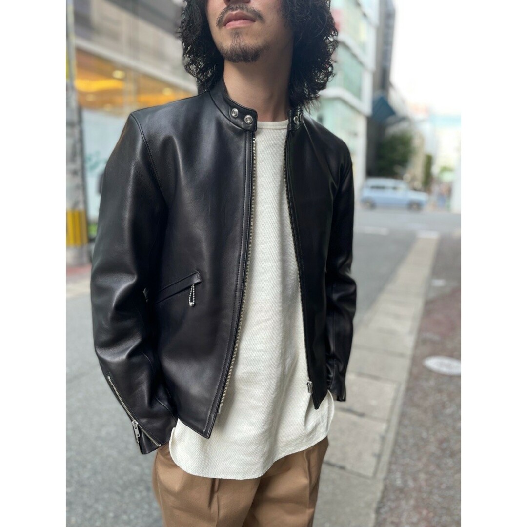 Scye - SCYE レザー ライダース ジャケット ブラック 40の通販 Scye - SCYE レザー ライダース ジャケット ブラック 40の通販