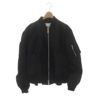 サカイ(sacai)のサカイ MA-1 ボンバージャケット ブルゾン 中綿 2 黒 18-03604(ブルゾン)