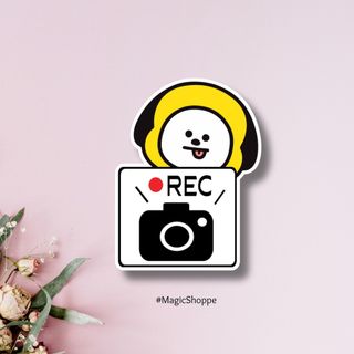 BT21 チミー ドライブレコーダービニールシールタイプカーサインステッカー (ステッカー)