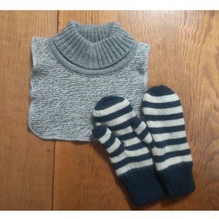 H&M - H&M　キッズ　つけ襟　FREE SIZE　手袋つき