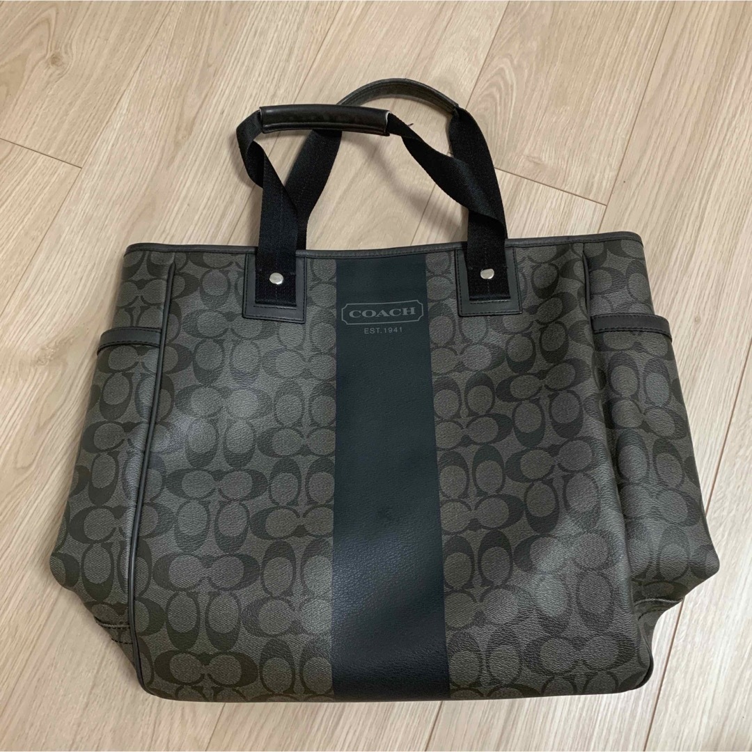 超美品✨COACH トートバッグ ブラック PVC シグネチャー 同梱可能!-
