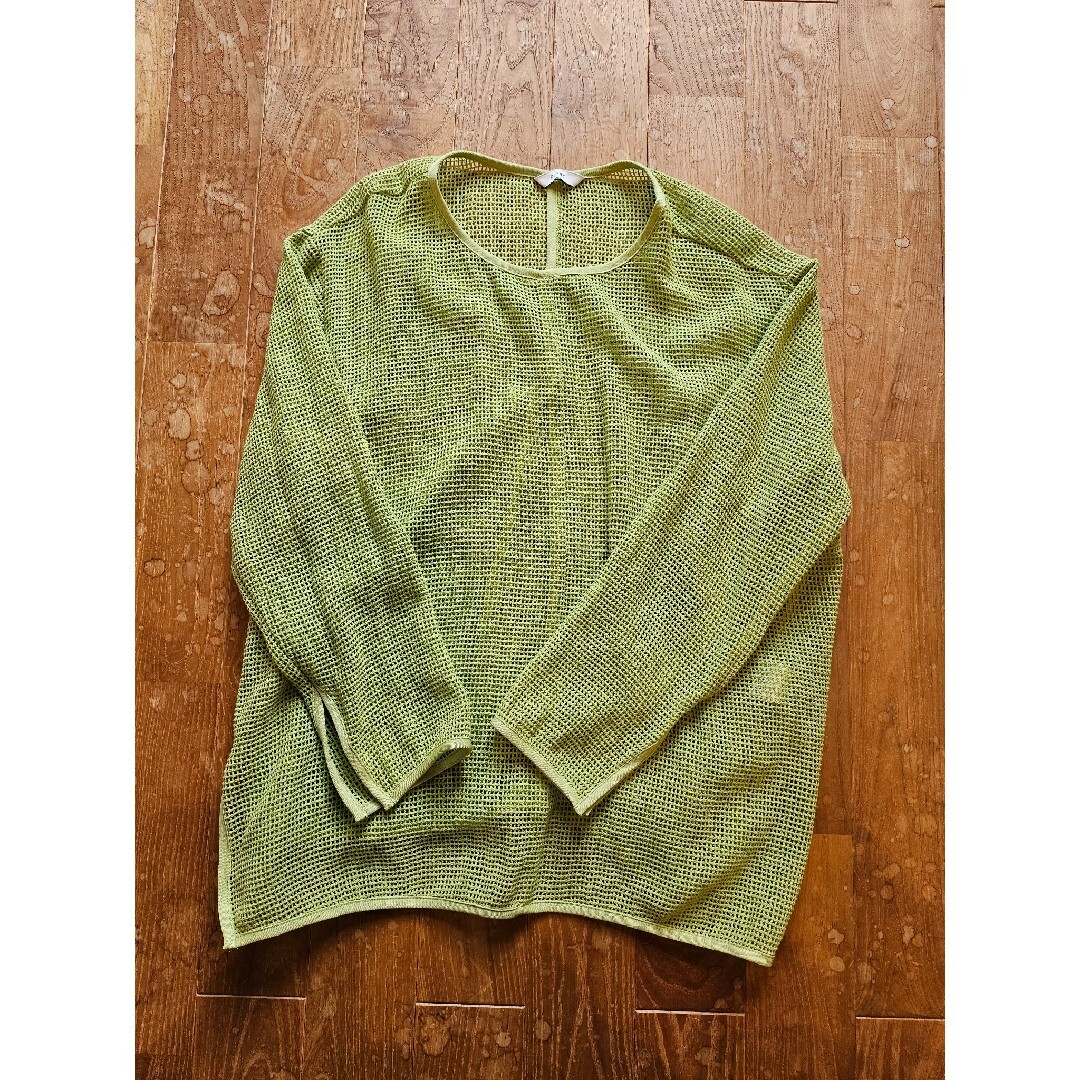 CLANE(クラネ)のクラネ  22SS 12105-1042 LOOSE MESH TOPS ライム レディースのトップス(ニット/セーター)の商品写真