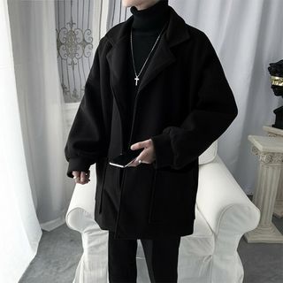 ビッグシルエット チェスターコート ロングコート アウター 冬服 メンズ 韓国(チェスターコート)