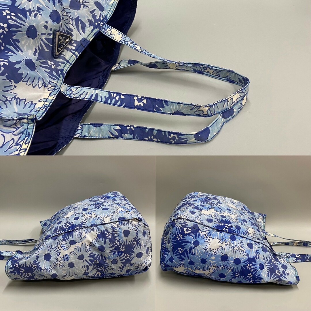 PRADA - 美品 PRADA プラダ 希少品 三角ロゴ 金具 花柄 総柄 ナイロン PRADA - 美品 PRADA プラダ 希少品 三角ロゴ 金具 花柄 総柄 ナイロン