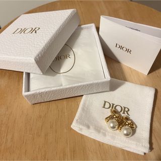 ディオール(Dior)のCD NAVY クリップイヤリング　Dior パール(イヤリング)