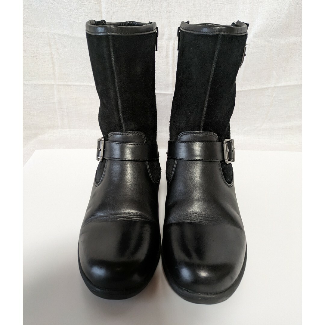 MOONSTAR (ムーンスター)のムーンスタースポルスレザースエードレディースブーツ防滑加工23cm3Eブラック レディースの靴/シューズ(ブーツ)の商品写真