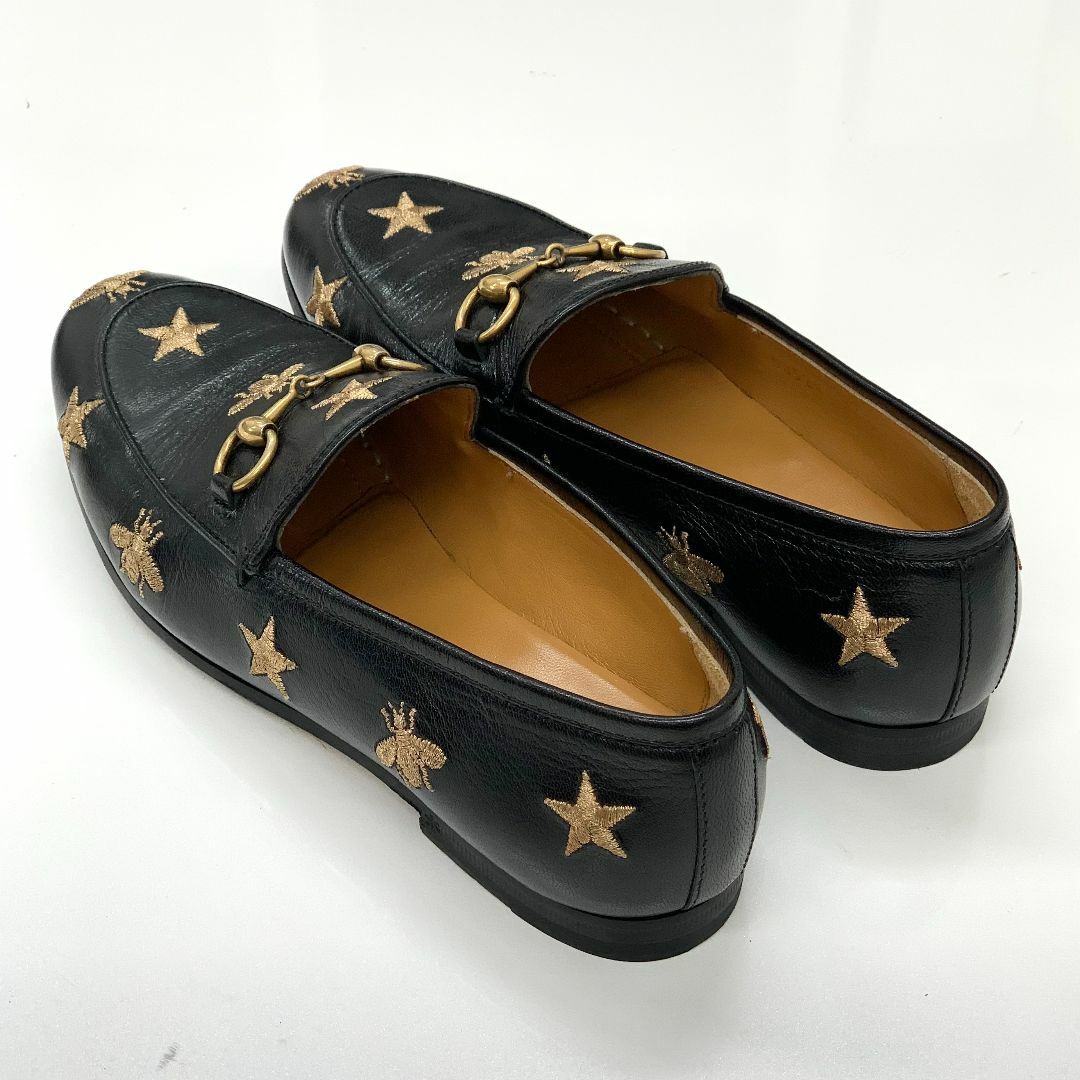 GUCCI - 6502 グッチ ホースビット ビー刺繍 レザー ローファー GUCCI - 6502 グッチ ホースビット ビー刺繍 レザー ローファー