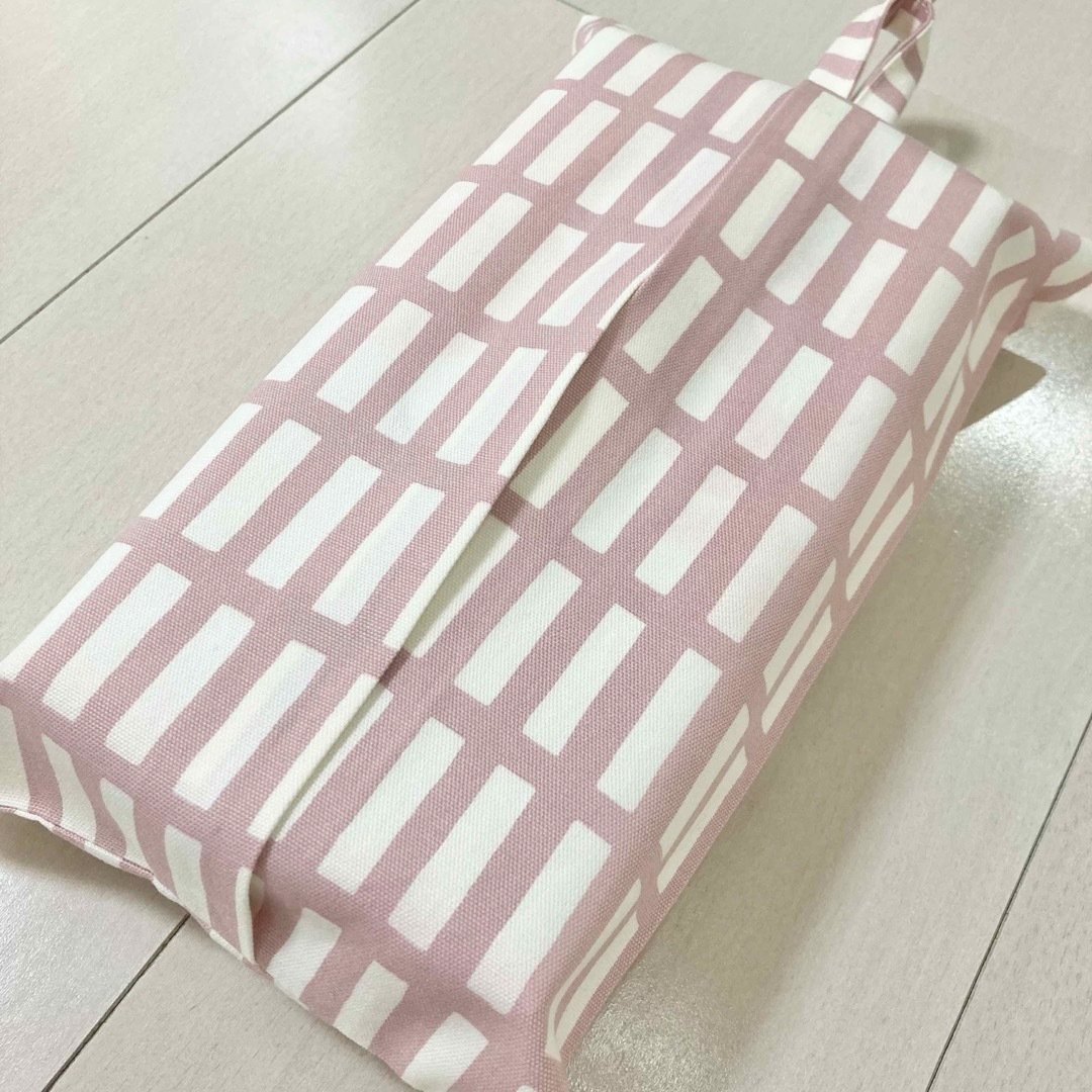 ボックスティッシュケース ☆アルテック風 ピンク ハンドメイドのインテリア/家具(インテリア雑貨)の商品写真